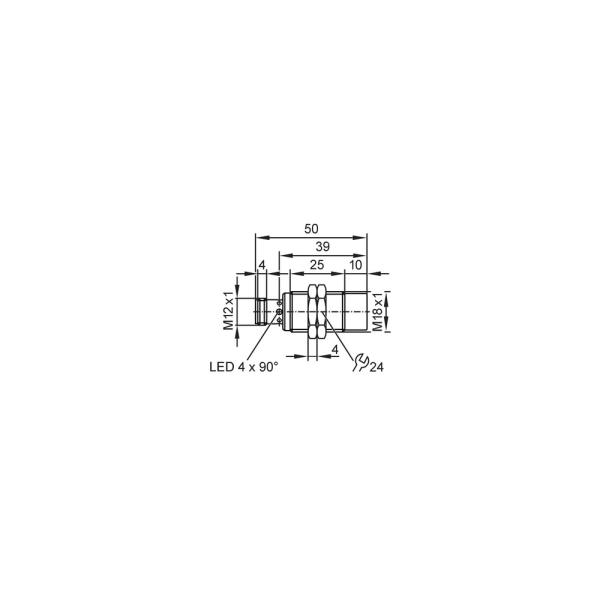 IGS207 IFM - Sensor Indutivo ifm Automação Industrial M18 PNP 12mm NF