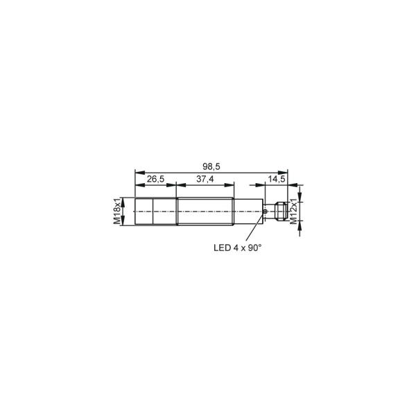 UGT301 IFM - Sensor Ultrassônico Metálico IFM Detecção de objetos M18, 50-400mm, IO-Link, IP69K