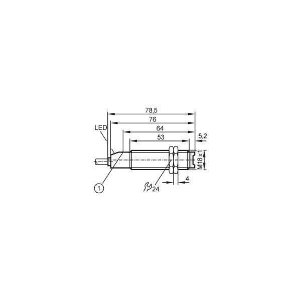 OG0034 IFM - Sensor de Reflexão Difusa IFM Automação Industrial M18 600mm IP67