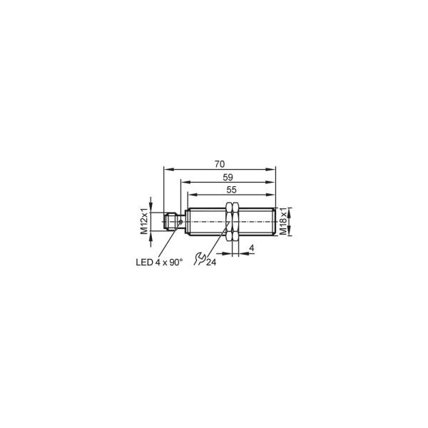 IG510A IFM - Sensor Indutivo Metálico ifm Áreas Explosivas M18 PNP 5mm