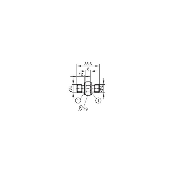 E30143 IFM - Adaptador Rosqueável ifm Sensores de Processo G1/4A, Inox 316L, 800 bar