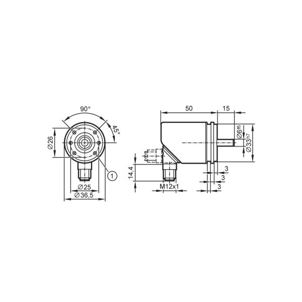 RB3100 IFM - Encoder Incremental IFM Automação Industrial Eixo 6mm IO-Link M12