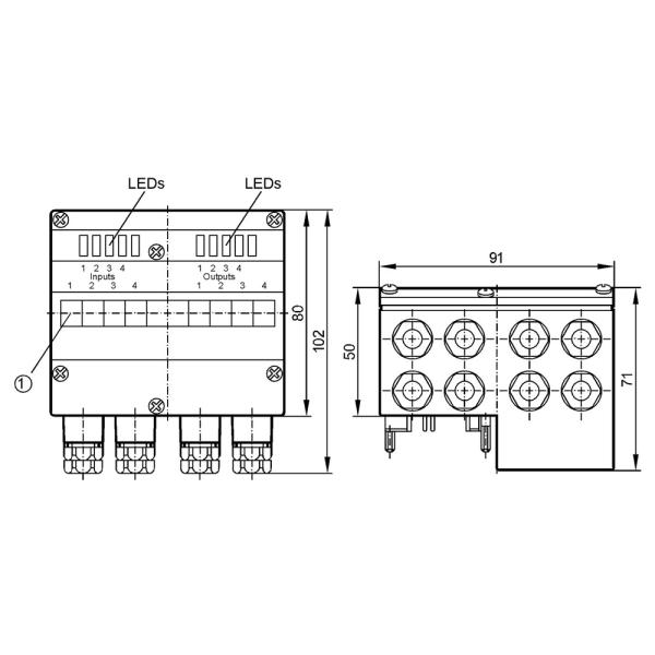 AC2035 IFM - Módulo AS-Interface IFM Montagem em campo 4DI/4DO IP65