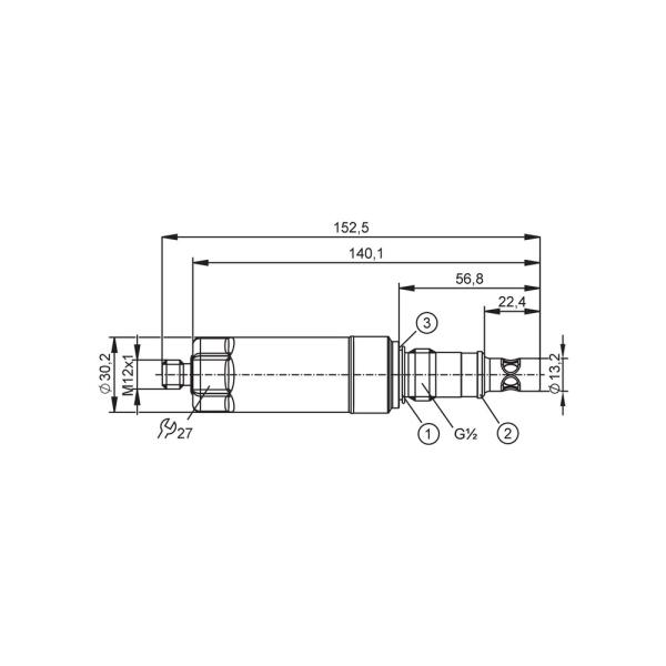 LDL101 IFM - Sensor de Condutividade ifm Medição de fluidos condutivos IO-Link G 1/2 IP69K