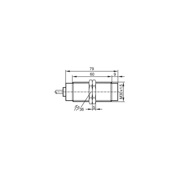 II5930 IFM - Sensor Indutivo Alta Temperatura Detecção Industrial M30 15mm PNP 180°C