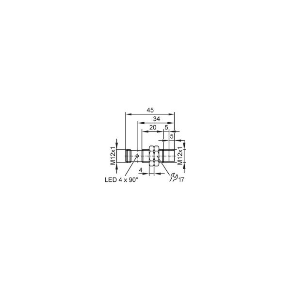 IFS230 IFM - Sensor Indutivo IFM Automação Industrial M12 10mm PNP NF