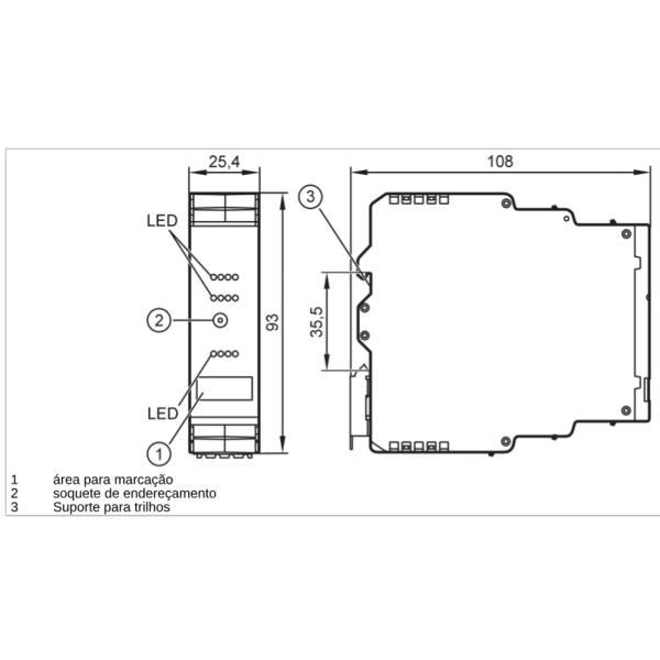 AC009S IFM - Módulo AS-Interface SafetyModul Painel Elétrico 2 Entradas 2 Saídas Relé