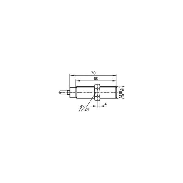 IG6614 IFM - Sensor Indutivo Alta Temperatura Detecção industrial M18 5mm PNP NA 5m