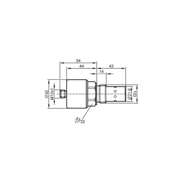 LDH100 IFM - Sensor de Umidade do Óleo ifm Monitoramento Capacitivo G 3/4 -40 a 105°C