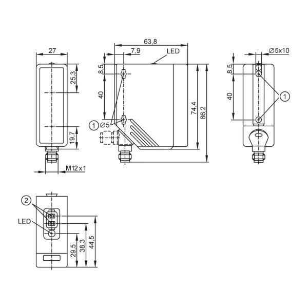 O4H500 IFM - Sensor de Reflexão Difusa IFM Automação Industrial 2600mm PNP IP67