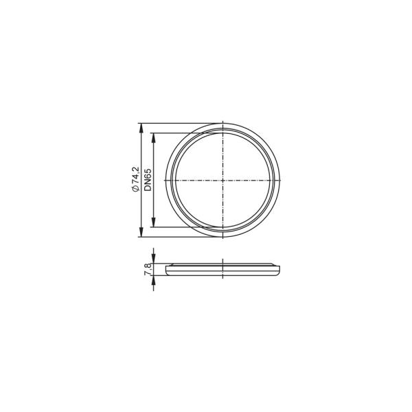 E40564 IFM - Anel de Vedação EPDM IFM para Sensor de Vazão SMF DN65 74.2mm