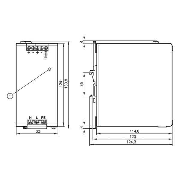 AC1258 IFM - Alimentador Elétrico AS-Interface Para Automação Industrial 8A 244W 30.5V