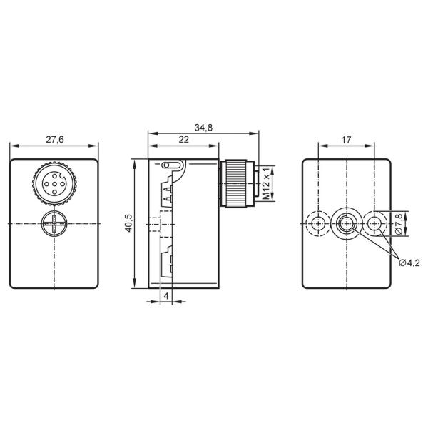 E70585 IFM - Terminal para Cabo Plano AS-Interface Conexão de Módulos AS-i IP67 M12